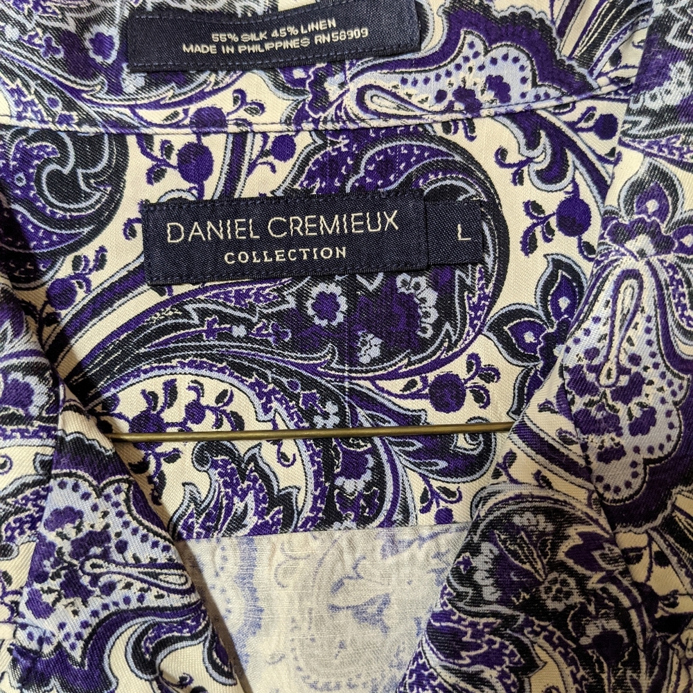 Daniel cremieuk 80's button down shirt short sleev - Picture 2 of 3